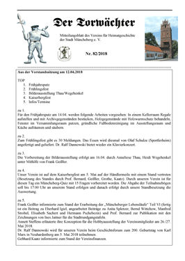 Mitteilungsblatt Torwaechter